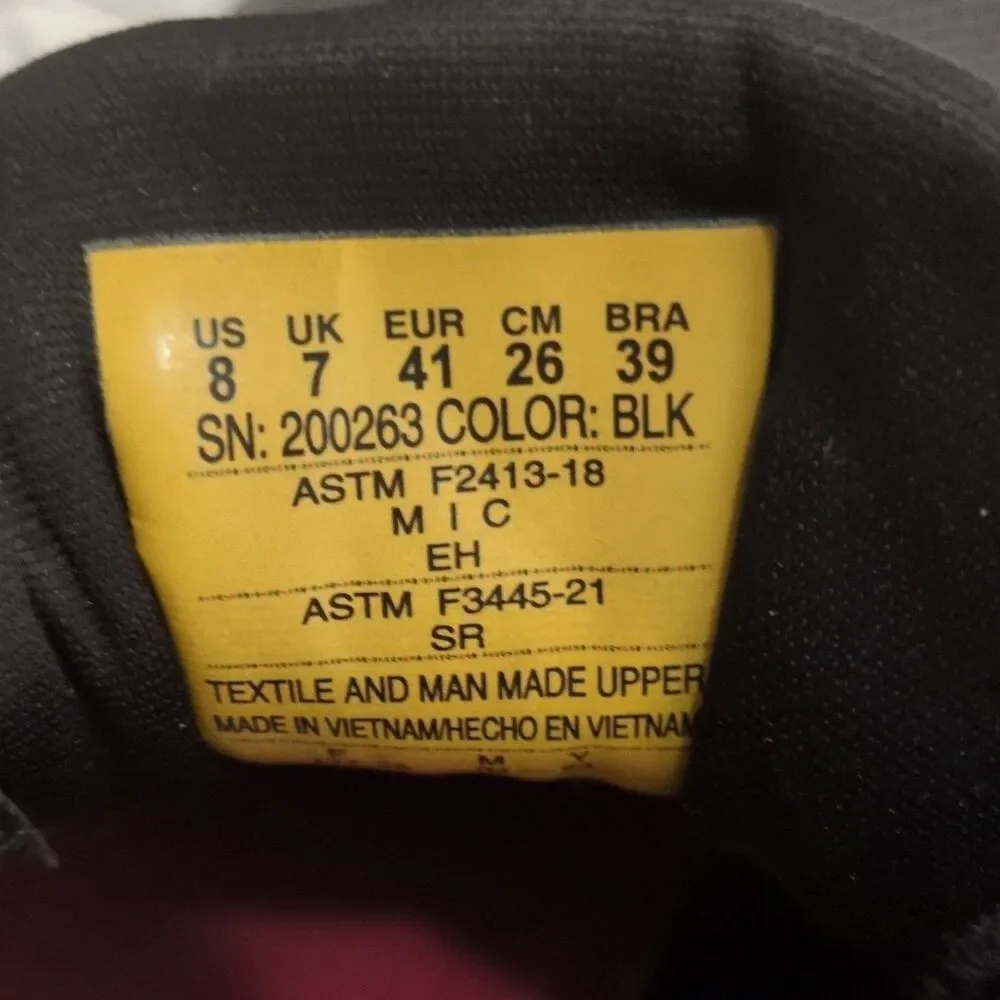 SKECHERS Work Footwear Black Safety Shoes Mens 8M EH SR ASTM F2413-18 200263